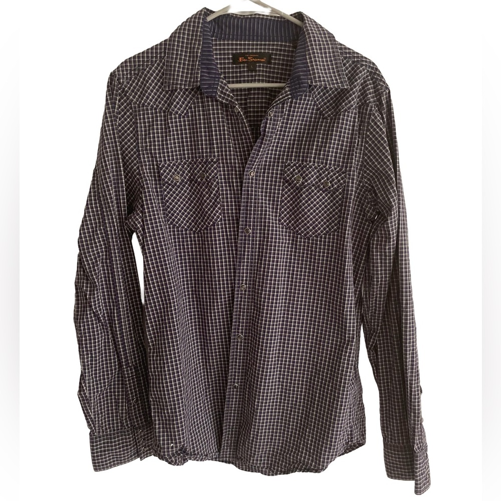 VTG Ben Sherman Navy Western Shirt Sz L